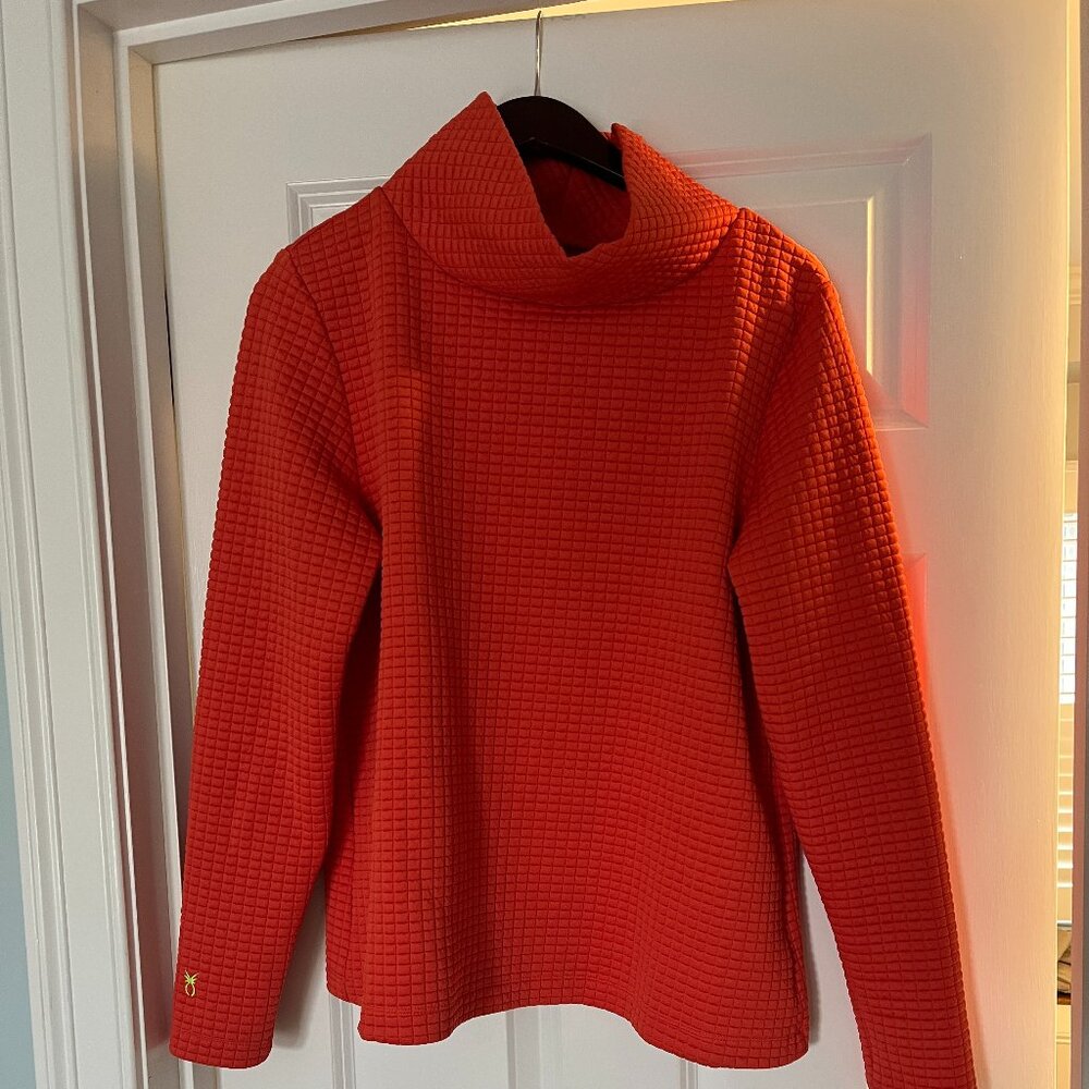 Dudley Stephens Greenpoint Turtleneck, Waffle, Paprika Size L